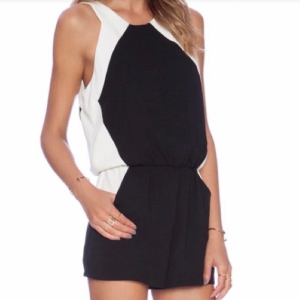 Parker Black and White One Piece with Geometric Design